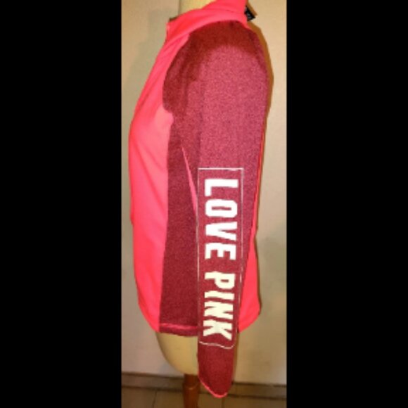 Victoria’s Secret PINK ULTIMATE 1/2 Zip Long Sleeve Pullover Pink Size Medium At - Picture 5 of 12